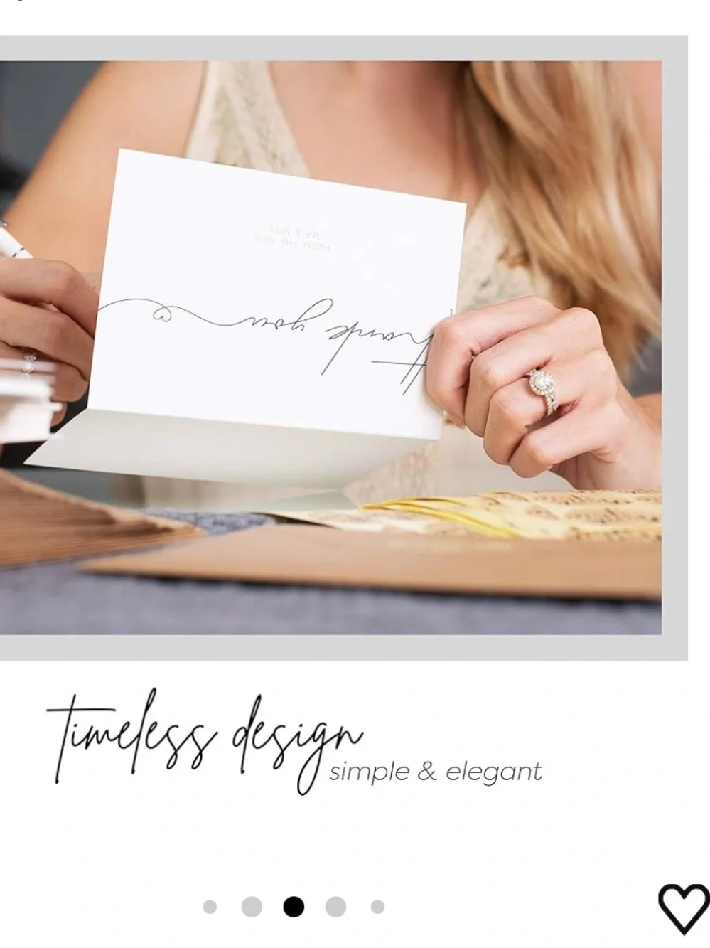 Amazon Thank You Cards Set with Kraft Envelopes and Gold Stickers